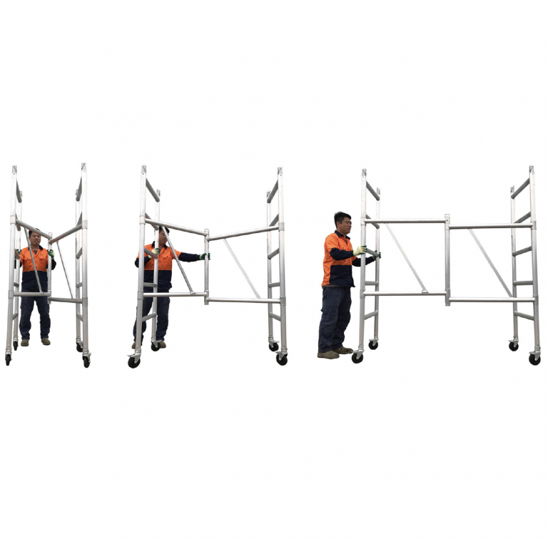 Mobile Scaffold Tower Aluminium 3M Single Width Australia - Full Set