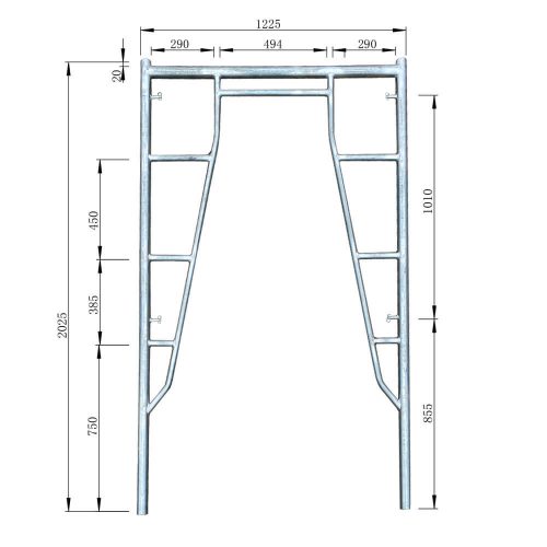 2000x1225mm frame spec