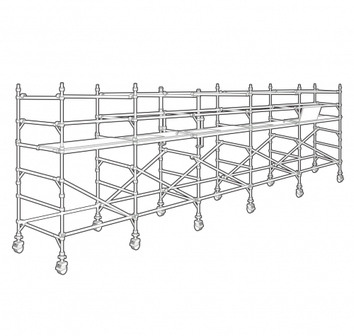 Aluminium Scaffold Tower Mobile Multi-Bay Tower Australia