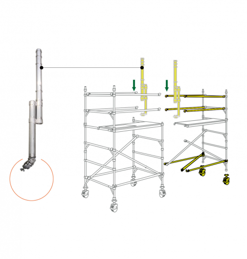 Aluminium Scaffold Tower Mobile Multi-Bay Tower Australia